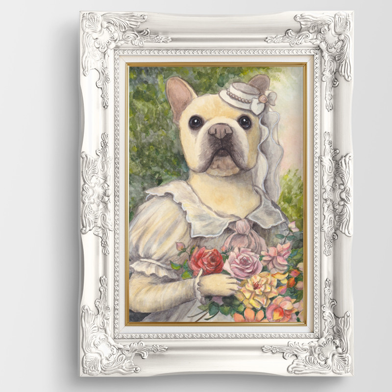 うちの子の肖像画＊手描きイラストオーダー＊ペット似顔絵＊洋服＊猫＊犬