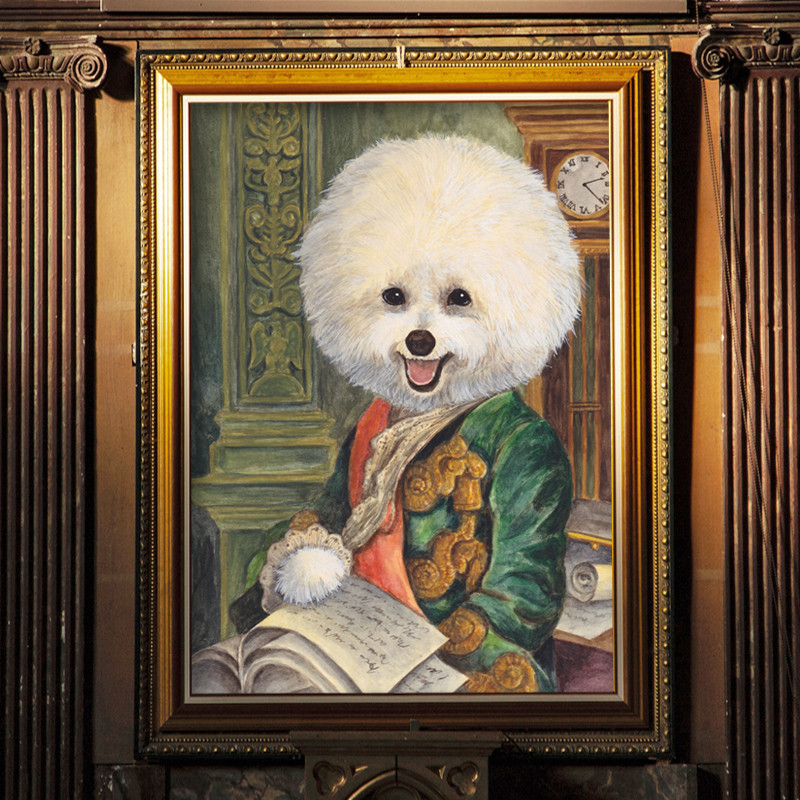 うちの子の肖像画＊手描きイラストオーダー＊ペット似顔絵＊洋服＊猫＊犬