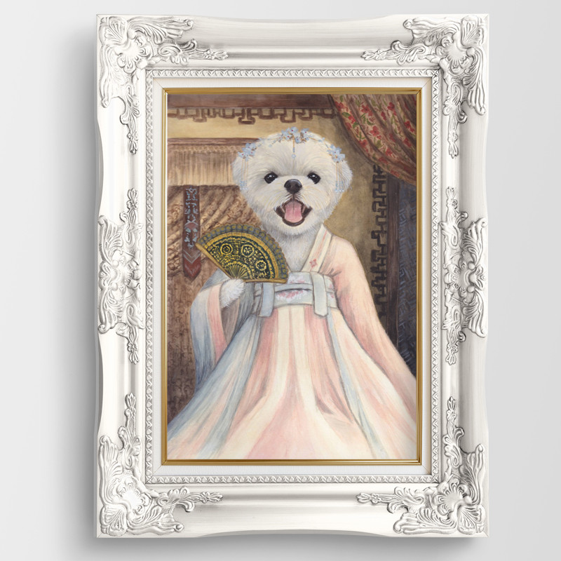 うちの子の肖像画＊手描きイラストオーダー＊ペット似顔絵＊洋服＊猫＊犬