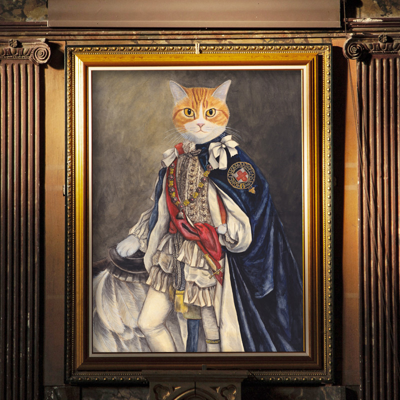 うちの子の肖像画＊手描きイラストオーダー＊ペット似顔絵＊洋服＊猫＊犬