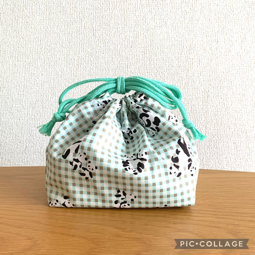 保温保冷・パンダの親子GREEN・お弁当袋（Mサイズ） 弁当袋・風呂敷