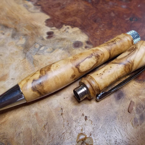 オリーブ瘤杢のジュースアップ ボールペン（G2規格使用可能）手作り一