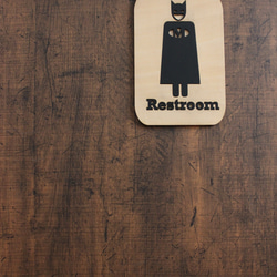 トイレサイン　ルームプレート　トイレ表札　ヒーロー　男子トイレに最適 5枚目の画像