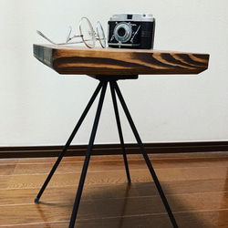 インダストリアル ウッド × アイアン サイドテーブル WOOD 脚付き インダストリアル ウッド × アイアン サイドテーブル WOOD 脚