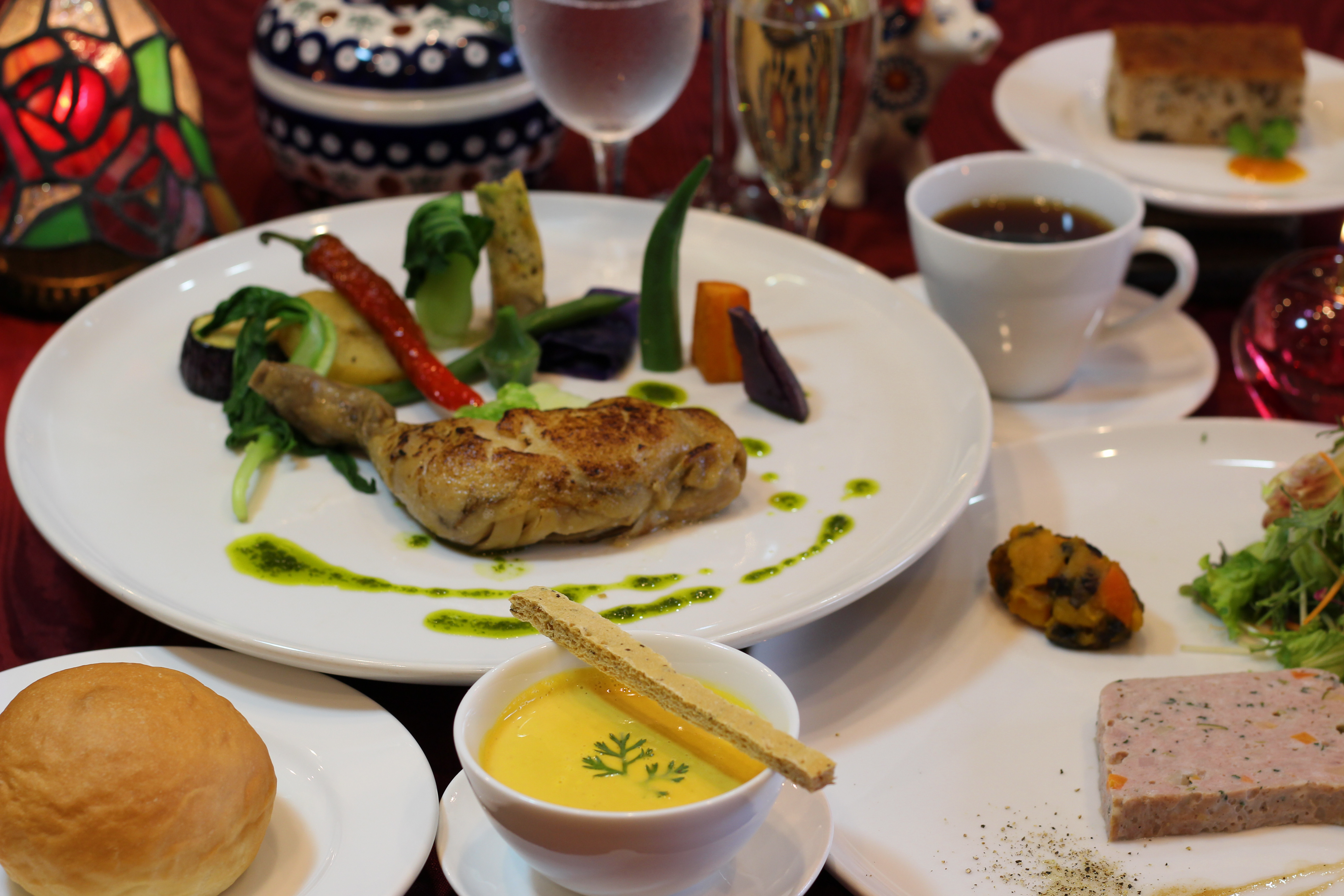 福岡県産骨なし古処鶏腿肉コンフィコース