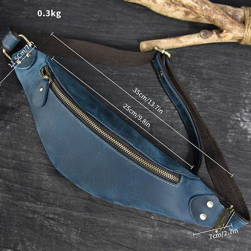 新製品発売特典】手作りの一層目牛革ボディバッグ本革ウエストポーチ