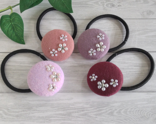 大人可愛いくるみボタンのヘアゴム ヘアゴム ラピスラズリ 通販