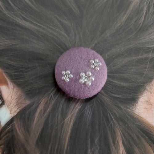 大人可愛いくるみボタンのヘアゴム ヘアゴム ラピスラズリ 通販