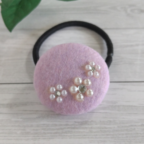 大人可愛いくるみボタンのヘアゴム 推し活 推しカラー ヘアゴム