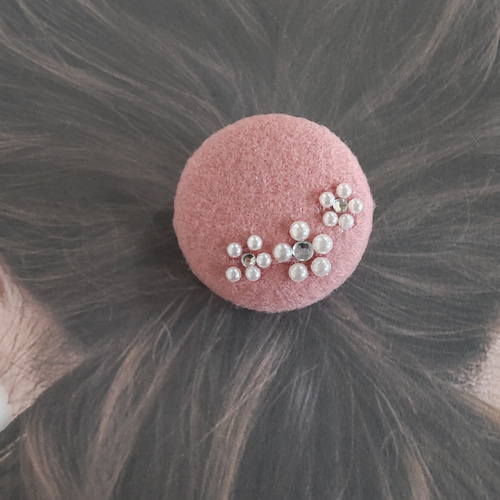 大人可愛いくるみボタンのヘアゴム 推し活 推しカラー ヘアゴム