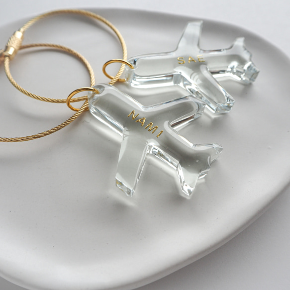 数量限定SALE 名入れ レジン clear】飛行機 バゲージタグ フライトタグ CA 航空機・ヘリコプター