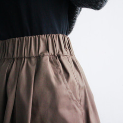 タックギャザースカート（ブラウン） 5枚目の画像