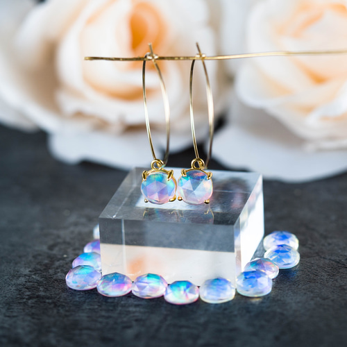 宝石質レインボーオパール 幸運の石《瀬織津姫》10月誕生石☆ローズ