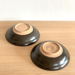 【京焼・清水焼】京都　水野春陽窯　土物　焦げ茶　取り皿　シンプル 3枚目の画像