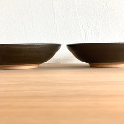 【京焼・清水焼】京都　水野春陽窯　土物　焦げ茶　取り皿　シンプル 2枚目の画像