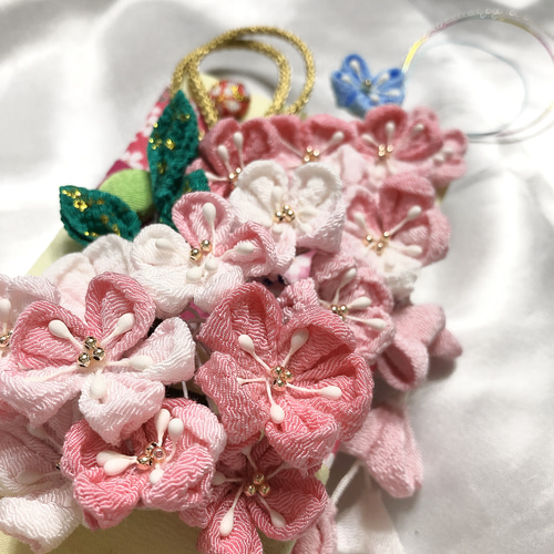 つまみ細工　金襴・雅・水仙ミニ羽子板・若武者君ミニセット つまみ細工の髪飾り＊壁掛けミニ羽子板 かんざし HANAMARU雑貨 通販