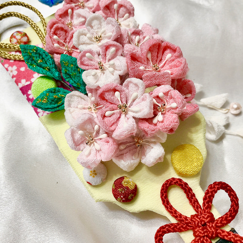 つまみ細工の髪飾り＊壁掛けミニ羽子板 かんざし HANAMARU雑貨 通販