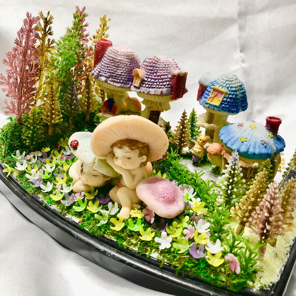【ジオラマ】夢の森の仲間たち - キノコの妖精 12枚目の画像