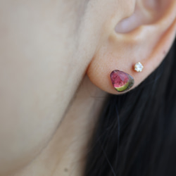 14KGF watermelontourmaline　pierce [kgf5061] 4枚目の画像