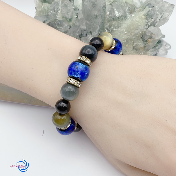 木製ブレスレット メンズ AEKKI]Black Ain Bracelet〜ヘマタイト