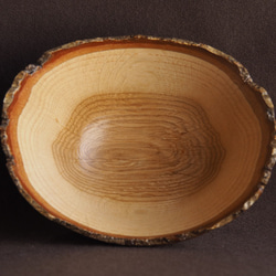 木製サラダボール・ひとり用・ナチュラルエッジ（ナラ）no.12 2枚目の画像