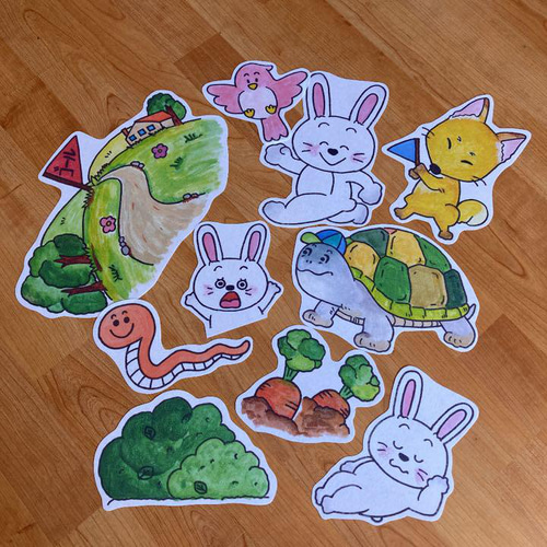 うさぎとかめ うさぎとカメ パネルシアター 保育士さん幼稚園の先生に