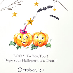 ハロウィンポスター　かわいい★かぼちゃおばけ(Ａ４サイズ) 2枚目の画像