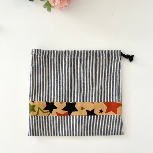 80-160cm 4色 カラフル星柄のエプロン3点セット スター マジックテープ