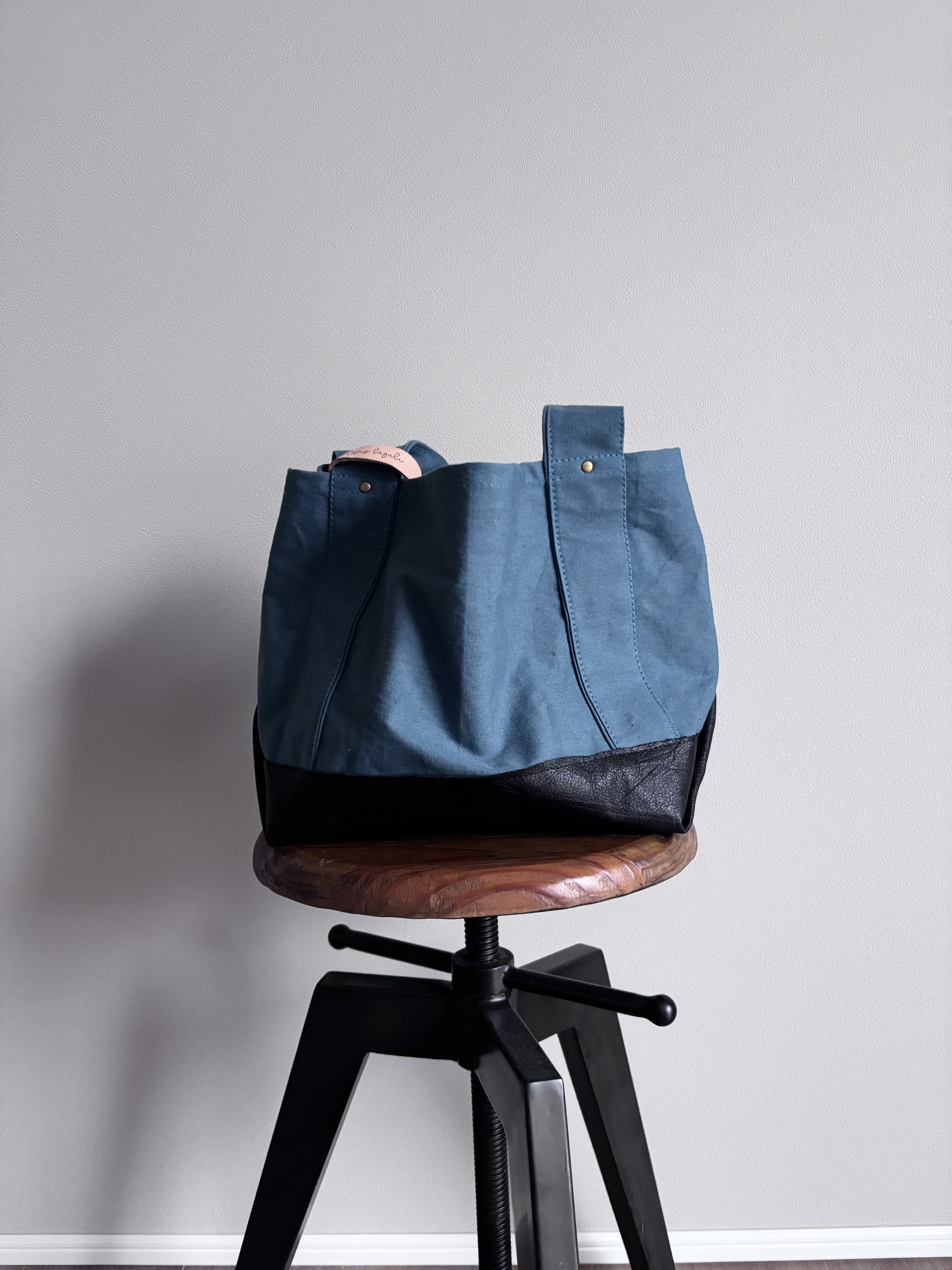 totebag    ターコイズ×レザー