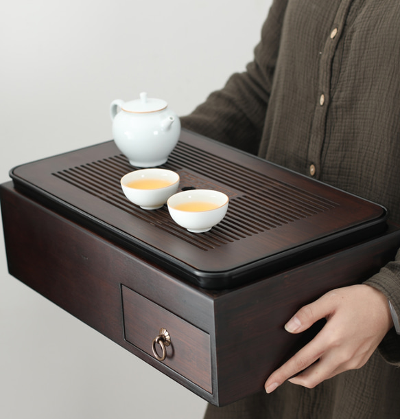 国内外の人気が集結 民芸職人手作り 茶道キャビネット 収納ボックス ティートレイ 木工、竹工芸