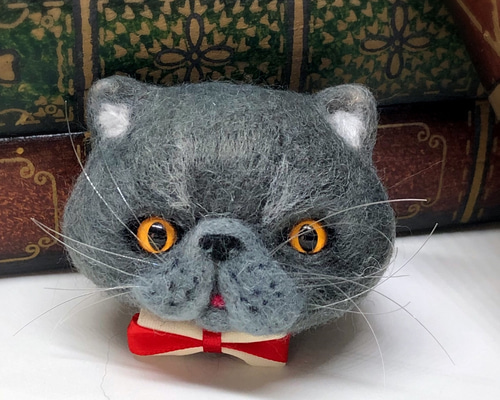 もたこ 羊毛フェルト猫 エキゾチックショートヘア エキゾチック