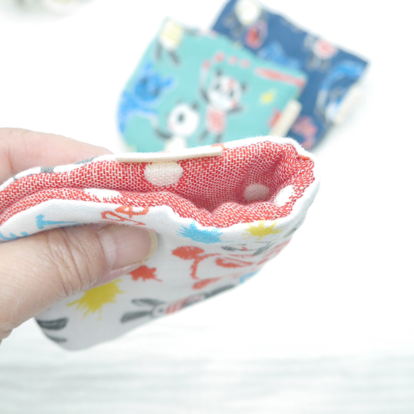 ふわもこハンカチ｜お絵描きパンダ-Doodle Panda-｜S・10×20cm｜ガーゼハンカチ｜敏感肌｜プチギフト 4枚目の画像