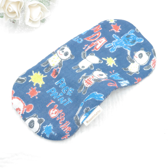 ふわもこハンカチ｜お絵描きパンダ-Doodle Panda-｜S・10×20cm｜ガーゼハンカチ｜敏感肌｜プチギフト 8枚目の画像