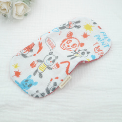 ふわもこハンカチ｜お絵描きパンダ-Doodle Panda-｜S・10×20cm｜ガーゼハンカチ｜敏感肌｜プチギフト 6枚目の画像