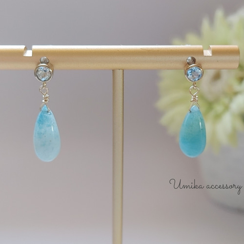 希少ギラライトインクｫｰツスムースドロップ、スカイブルー