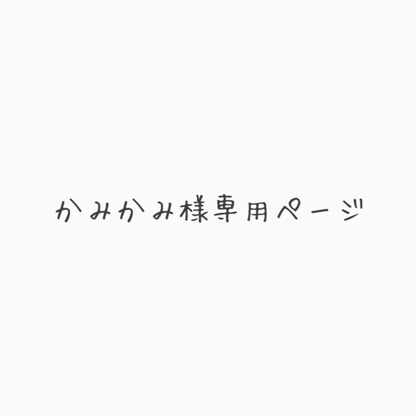 かみかみ様専用ページ 1枚目の画像