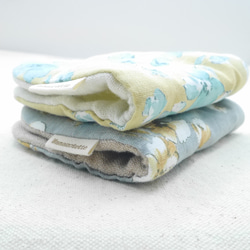 ふわもこハンカチ｜ツートーンフラワー-Two-Tone Flower-｜S・10×20cm｜ガーゼハンカチ｜ギフト 2枚目の画像