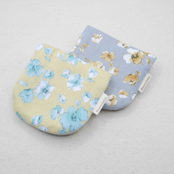 ふわもこハンカチ｜ツートーンフラワー-Two-Tone Flower-｜S・10×20cm｜ガーゼハンカチ｜ギフト 1枚目の画像