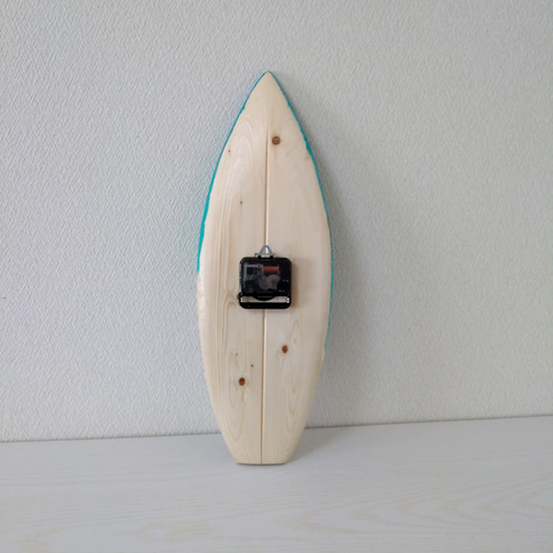 波レジンアートサーフボード型時計 掛け時計・置き時計 kona