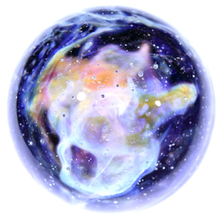 50mm 宇宙ガラスマーブル - オブジェ no.M057 立体・オブジェ