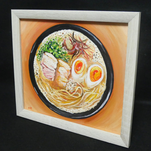 油絵 油彩 油彩画 絵画【とんこつラーメン】 絵画 HR 通販 油絵 油彩 油彩画 絵画【とんこつラーメン】 絵画 HR 通販