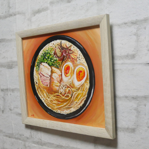 油絵 油彩 油彩画 絵画【とんこつラーメン】 絵画 HR 通販 油絵 油彩 油彩画 絵画【とんこつラーメン】 絵画 HR 通販