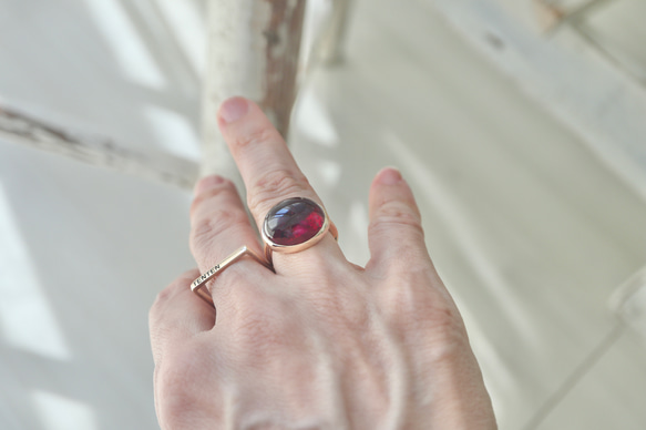 K10[berry風味のrubellite tourmaline]ring 8枚目の画像