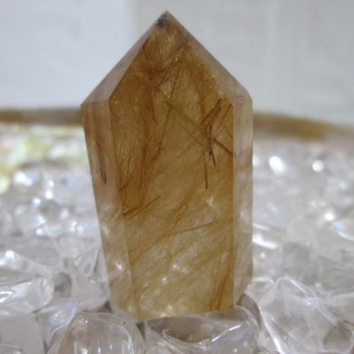 M1661☆ゴールドルチルクォーツ六角柱189g☆天然石　原石 M1661☆ゴールドルチルクォーツ六角柱189g☆天然石原石