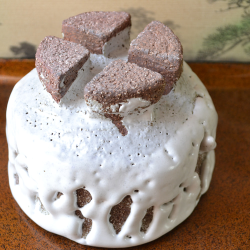 再入荷！】 鬼萩割高台抹茶茶碗 かいらぎ ＊茶碗 ☆萩焼き 桐箱入り