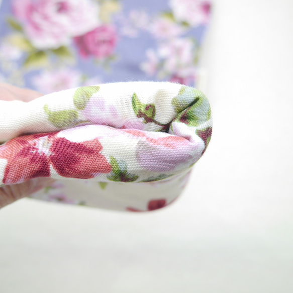 ふわもこハンカチ｜薔薇-Rose Garden-｜L・20×20cm｜ガーゼハンカチ｜ハンドタオル｜ギフト｜花柄 6枚目の画像