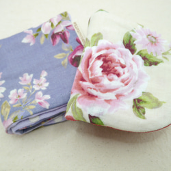 ふわもこハンカチ｜薔薇-Rose Garden-｜L・20×20cm｜ガーゼハンカチ｜ハンドタオル｜ギフト｜花柄 2枚目の画像