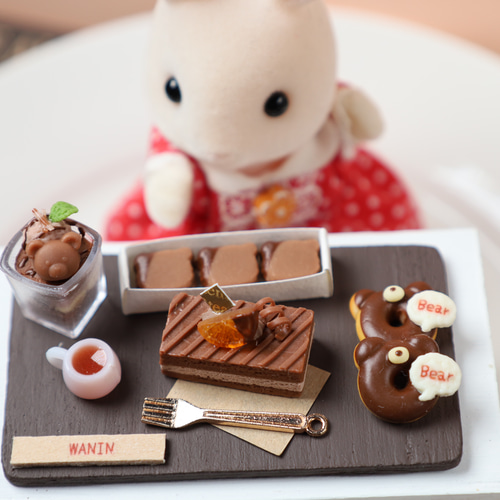 くまのチョコプレートセット その他雑貨 wanin 通販 14736431｜Creema
