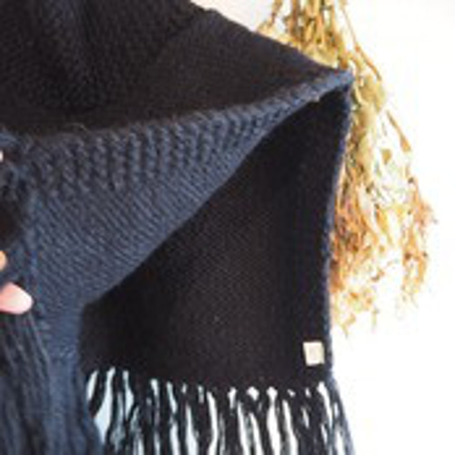 ポンチョベスト レディース フリンジ ニットベスト ポンチョ ウール100