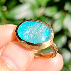 ルチルのイヤリングたん！できました！すごい！ ルチルクォーツ × ターコイズ ダブレット 輝く霧雨の景色 シルバー